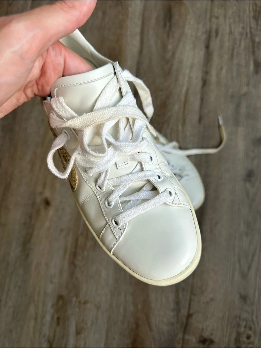 Gucci White Leather Sneakers